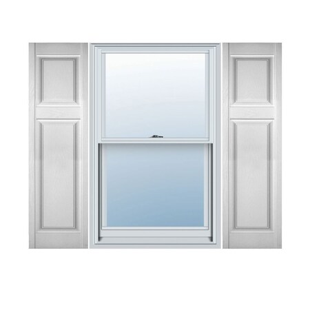 Ekena Millwork Lifetime Vinyl, Custom Offset Panel, Raised Panel Shutters, w/Shutter-Loks, LP3C18X05200WH LP3C18X05200WH